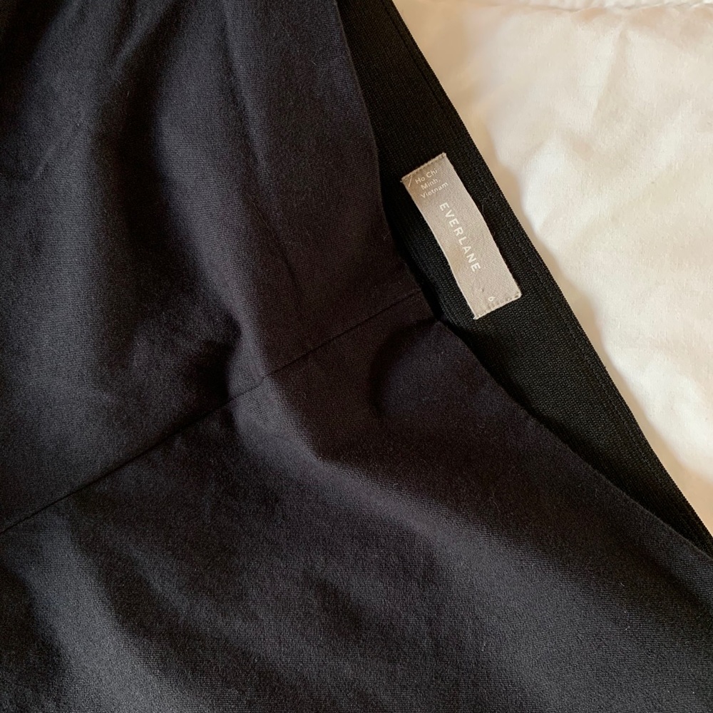 Everlane side zip cotton pants black